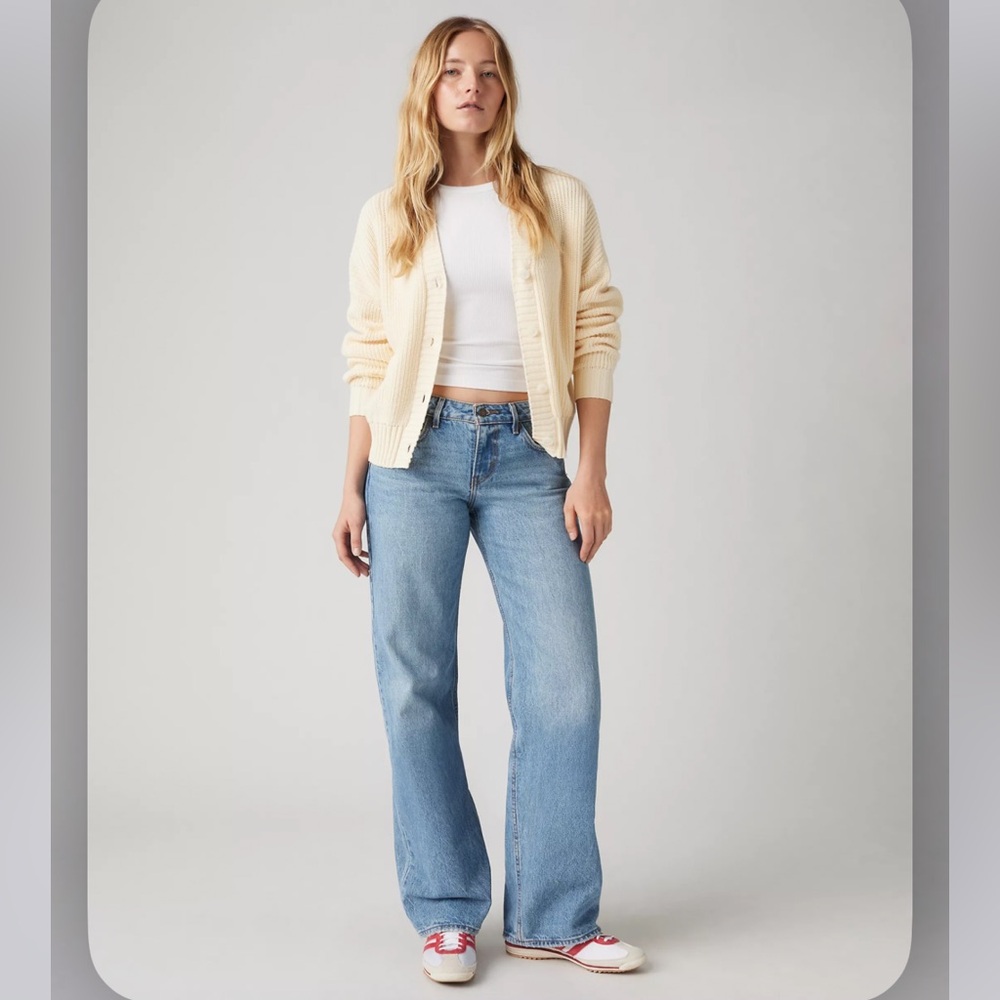 Levi’s Premium Low Loose Wide Leg Good Grades Wash Women Size 32